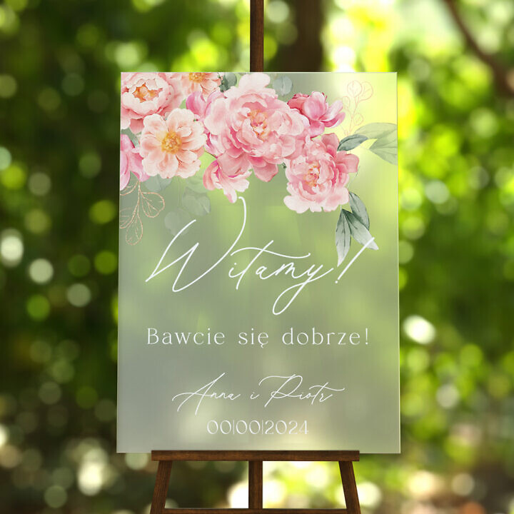 Tablica powitalna szroniona Misty w94, rozmiar do wyboru